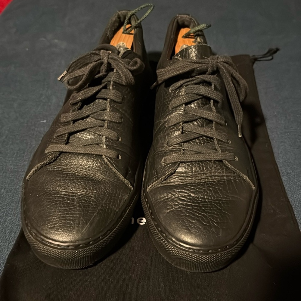 Acne Studio pebbled leather trainers - Picture 3 of 9